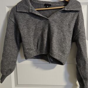 Dynamite Charcoal V-Neck Sweater